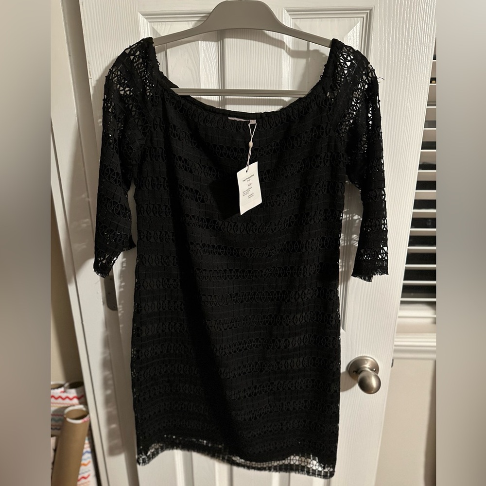 Chic Black Lace Long Sleeve Dress